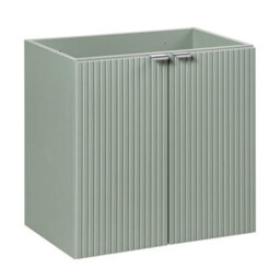 Heze Furniture Line Reed 2 Door Bathroom Cabinet Vanity Unit 60Cm With Built-In Basin Sage - thumbnail 2