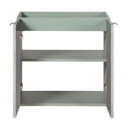 Heze Furniture Line Reed 2 Door Bathroom Cabinet Vanity Unit 60Cm With Built-In Basin Sage - thumbnail 3