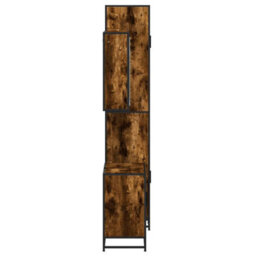 Berkfield 3 Piece Bathroom Furniture Set Smoked Oak Engineered Wood - thumbnail 6