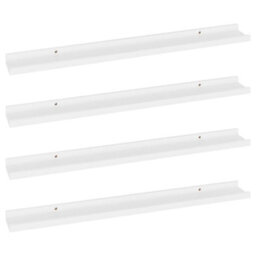 Vidaxl Wall Shelves 4 Pcs White 80X9X3 Cm - thumbnail 2