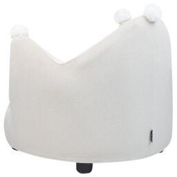 Wyld And Coco Crown Velvet Kids Armchair Beige With Armrests - Crown-Shaped Throne For Nursery And Bedroom, W50 X D44 X H47Cm - thumbnail 6