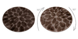 RugsX Bathroom Rug Supreme Circle Stones, Non-Slip, Soft - Brown Circle 50 Cm - thumbnail 3