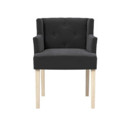 LPD Shay Winged Armed Dining Chair With Anthracite Linen Fabric (1 Per Pack) - thumbnail 1