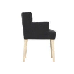 LPD Shay Winged Armed Dining Chair With Anthracite Linen Fabric (1 Per Pack) - thumbnail 3