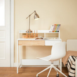 Sobuy Fwt106-W, Home Office Table Desk Computer Desk Workstation With Storage Shelf,white,w100Xd60Xh94 - thumbnail 2