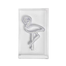 Glow Collection Flamingo Rectangular Gloss Neon Pink Integrated Led Table Lamp - thumbnail 3