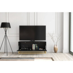 Creative Furniture Ripple Tv Unit 100Cm - Black With Fluted Doors - thumbnail 4