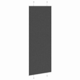Berkfield Modern Pleated Blind Black 70X200 Cm Fabric Width 69.4 Cm Polyester - thumbnail 4