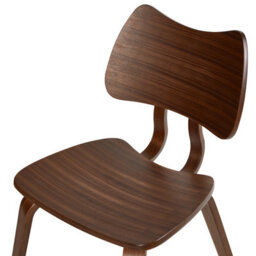 Beliani Set Of 2 Dining Chairs Diana Wood Dark Brown - thumbnail 7
