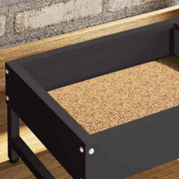 Walplus Black Bird Feeder 34X26X16Cm Cold-Rolled Steel, 3Kg Capacity, 2 Vegetable Nail Holders - thumbnail 4