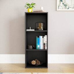 Lassic Vida Designs Oxford Black 3 Tier Cube Bookcase Freestanding Shelving Unit (H)800mm (W)320mm (D)240mm - thumbnail 5