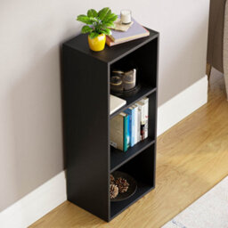 Lassic Vida Designs Oxford Black 3 Tier Cube Bookcase Freestanding Shelving Unit (H)800mm (W)320mm (D)240mm - thumbnail 6