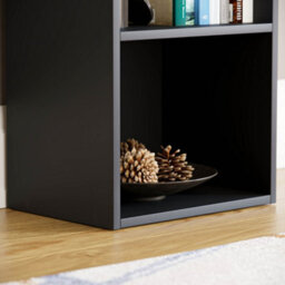 Lassic Vida Designs Oxford Black 3 Tier Cube Bookcase Freestanding Shelving Unit (H)800mm (W)320mm (D)240mm - thumbnail 4