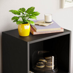 Lassic Vida Designs Oxford Black 3 Tier Cube Bookcase Freestanding Shelving Unit (H)800mm (W)320mm (D)240mm - thumbnail 3