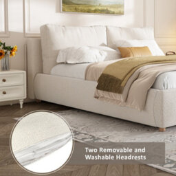 King Ottoman Cloud Storage Bed With Two Removable Cushions - thumbnail 9