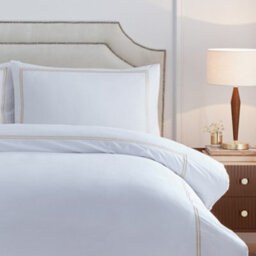 Paoletti Elara Embroidered Duvet Sets, Champagne, Double - thumbnail 3