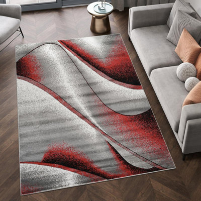 Modern Abstract Curve Design Living Room Area Rug Rectangular Soft Short Pile Carpet For Bedroom Dining Room 200X290 Cm - image 1