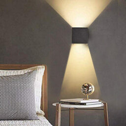 Auraglow Outdoor Integrated Led Adjustable Beam Up & Down Wall Light - Cubista - Black - thumbnail 7