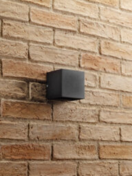 Auraglow Outdoor Integrated Led Adjustable Beam Up & Down Wall Light - Cubista - Black - thumbnail 6