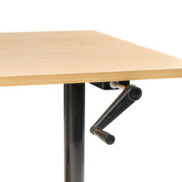 Beliani Manual Adjustable Standing Desk Destinas Black/ Light Brown 180 Cm 72 Cm - thumbnail 5