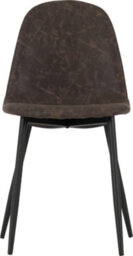 Seconique Marlow Dining Set White Marble Effect With 4 Brown Faux Leather Chairs - thumbnail 2