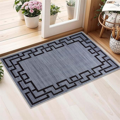 Oxford Homeware Printed Rug, Non-Slip Pet Friendly, Area Rugs And Floor Rug, (Nico, 40X60Cm)