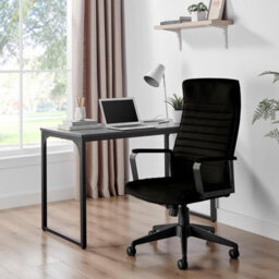 Furniturebox Uk Centro Brown Velvet Reclining Office Chair - thumbnail 1