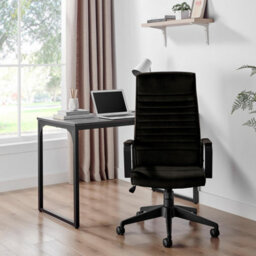 Furniturebox Uk Centro Brown Velvet Reclining Office Chair - thumbnail 2