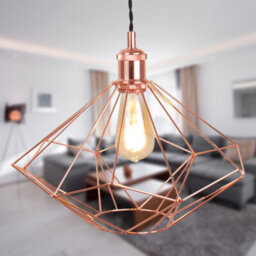First Choice Lighting Set Of 2 Copper Geometric Pendant Light Fittings - thumbnail 5