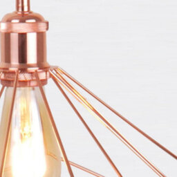 First Choice Lighting Set Of 2 Copper Geometric Pendant Light Fittings - thumbnail 7