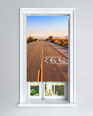 Lister Cartwright Route 66 Design Blackout Roller Blinds Child Safety Included, 90 X 140 Cm - image 1