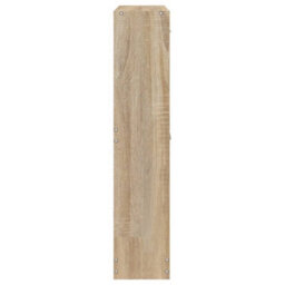 Berkfield Shoe Cabinet Oak 59X17X81 Cm Engineered Wood - thumbnail 6