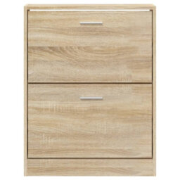 Berkfield Shoe Cabinet Oak 59X17X81 Cm Engineered Wood - thumbnail 5
