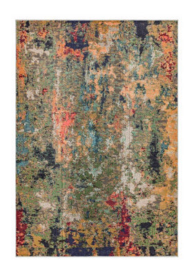 Multicolor Modern Easy To Clean Abstract Rug For Dining Room-160Cm X 230Cm - image 1