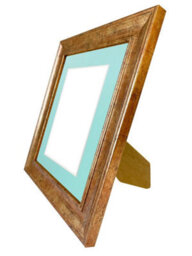 Frames By Post Scandi Gold Frame With Blue Mount For Image Size A4 - thumbnail 4