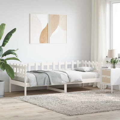 Berkfield Day Bed White 90X190 Cm Solid Wood Pine - image 1
