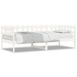 Berkfield Day Bed White 90X190 Cm Solid Wood Pine - thumbnail 2