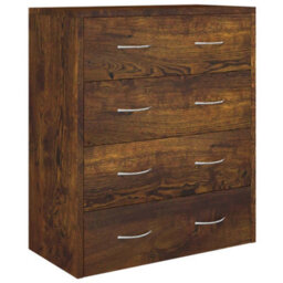 Berkfield Durable Sideboard With 4 Drawers 60X30.5X71 Cm Smoked Oak - thumbnail 3