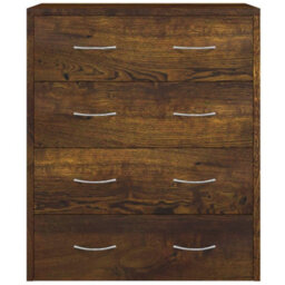 Berkfield Durable Sideboard With 4 Drawers 60X30.5X71 Cm Smoked Oak - thumbnail 4