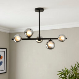 Cole Black 5 Lamp Led Pendant Ceiling Light