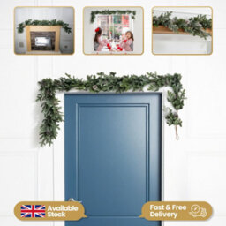 Shatchi 180Cm Cypress Pine Garland Realistic Greenery With Pine Cones Winter Christmas Decoration For Doorways - thumbnail 3