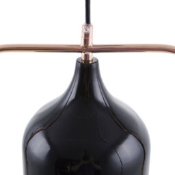 Wyld And Coco Novalux 121Cm Ceiling Pendant Light - Matte Black Iron Shade With Copper Rectangular Frame - thumbnail 5