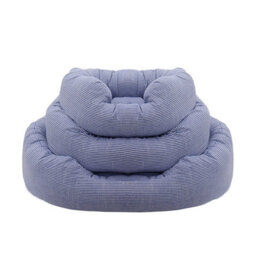Rosewood Pet Bed Blue Sky Stripe Medium Square Bed - thumbnail 2