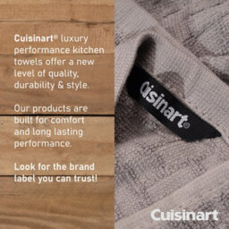Cuisinart Professional Light Grey Rectangle Bamboo Cotton Sculpted Tea Towel 40 X 70Cm Pack Of 2 - thumbnail 6