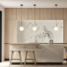 Emibig Lighting Emibig Royal  Pendant Lamp 1 X E14  Black, Gold With White Shade - thumbnail 2