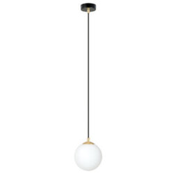 Emibig Lighting Emibig Royal  Pendant Lamp 1 X E14  Black, Gold With White Shade - thumbnail 1