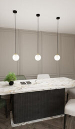 Emibig Lighting Emibig Royal  Pendant Lamp 1 X E14  Black, Gold With White Shade - thumbnail 5