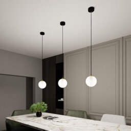 Emibig Lighting Emibig Royal  Pendant Lamp 1 X E14  Black, Gold With White Shade - thumbnail 9