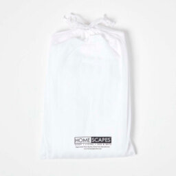 Homescapes White Cotton Stripe Fitted Cot Sheets 330 Thread Count, 2 Pack - thumbnail 5