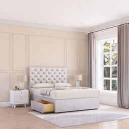 Sloomy Mayfair Silver Plush 2Ft6 Memory Foam Bed Set With 2 Drawers, Mattress & Headboard- Small Single - thumbnail 2